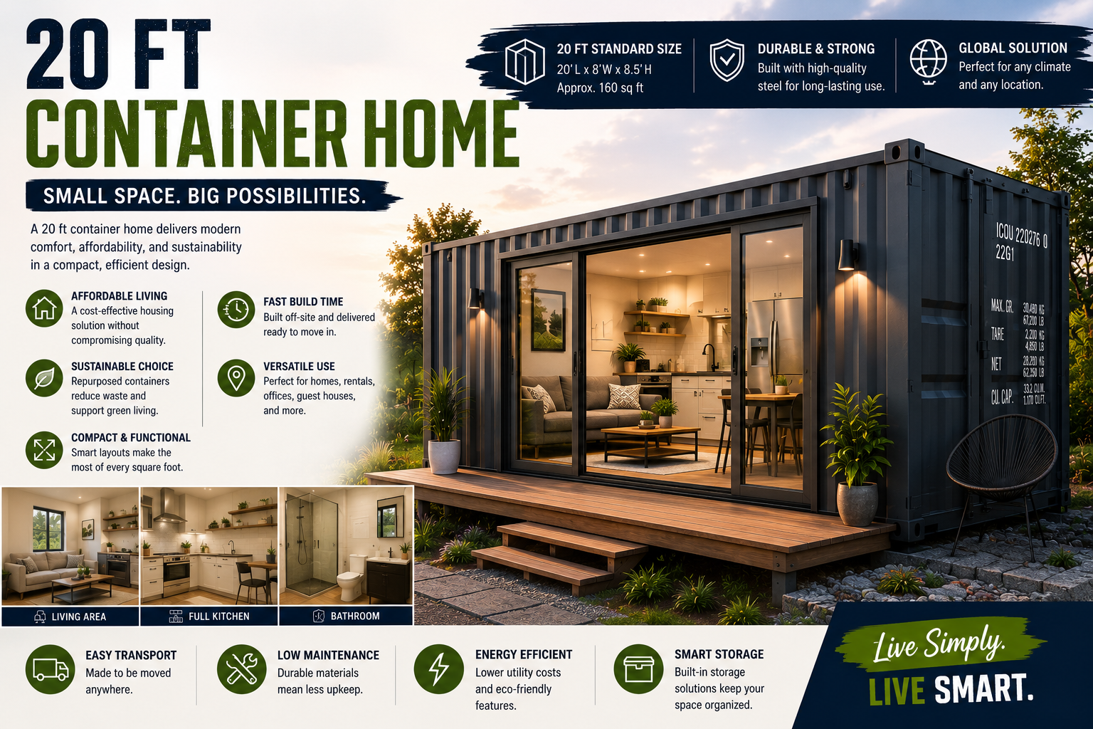 20 ft container home