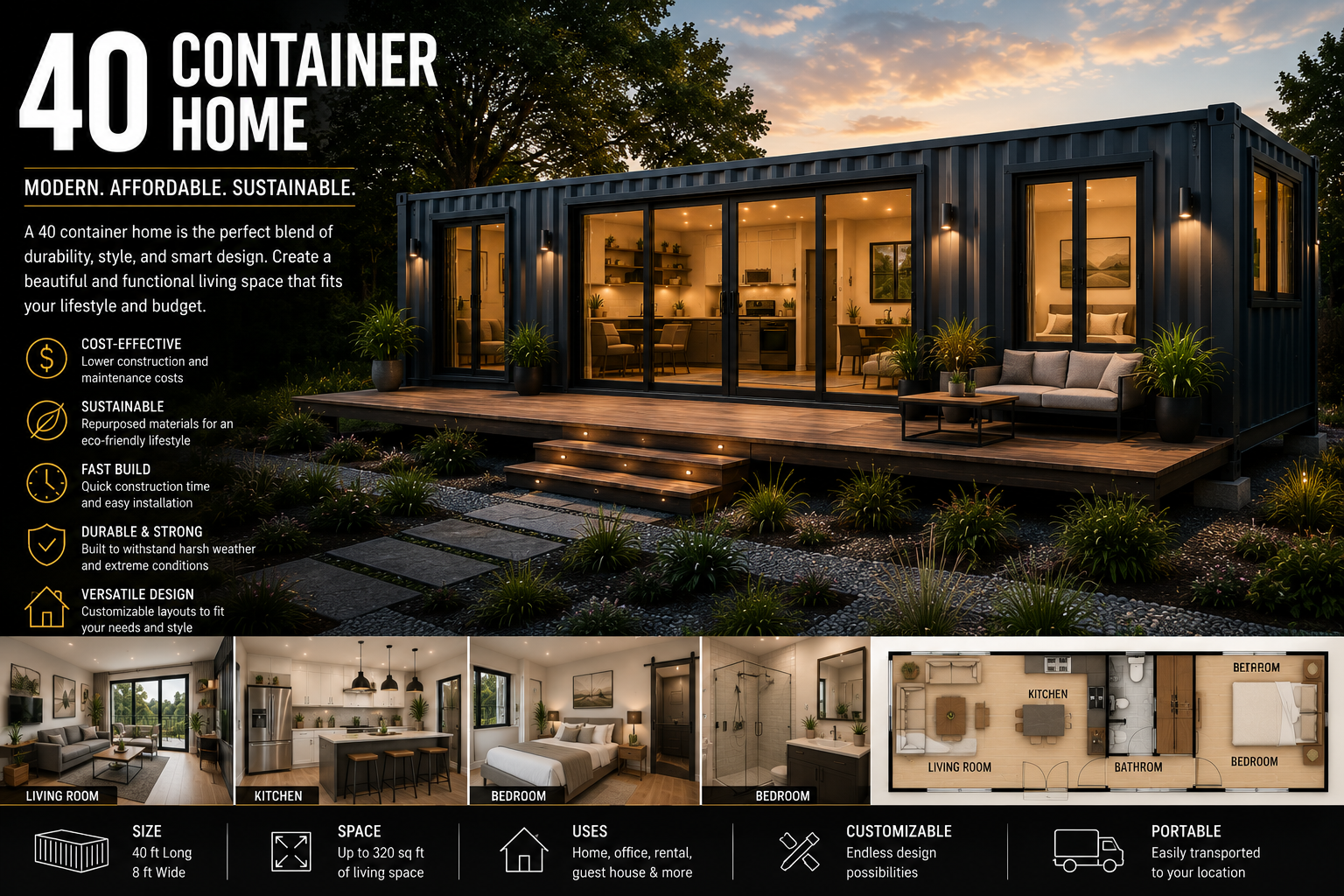 40 container home
