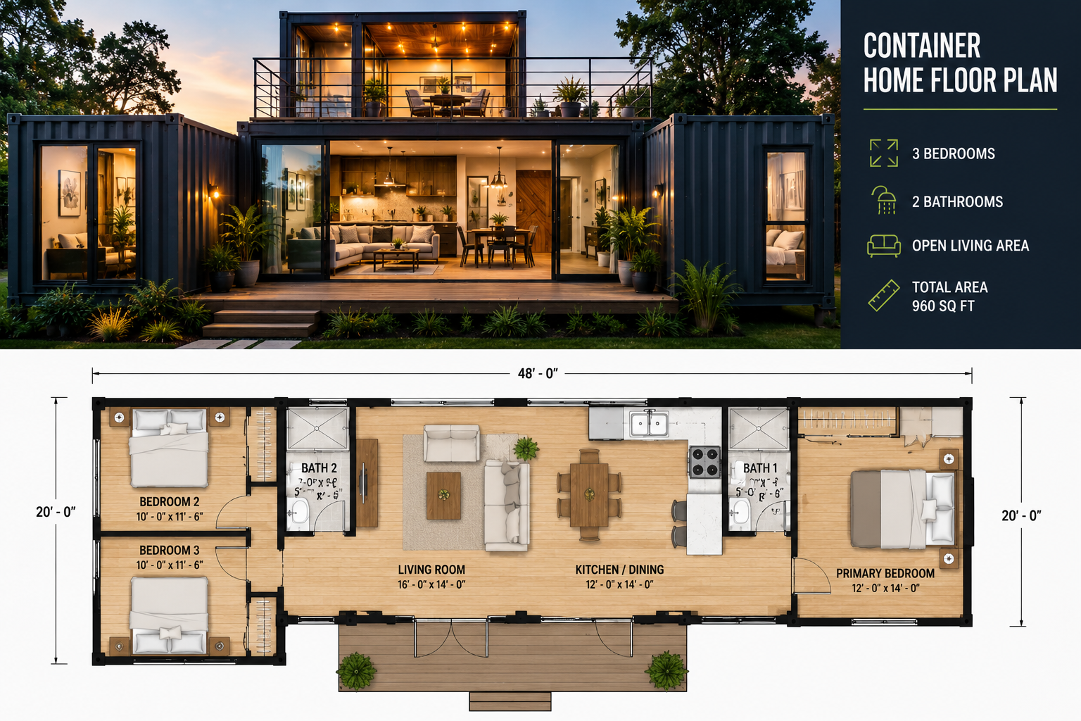 container home floor plans