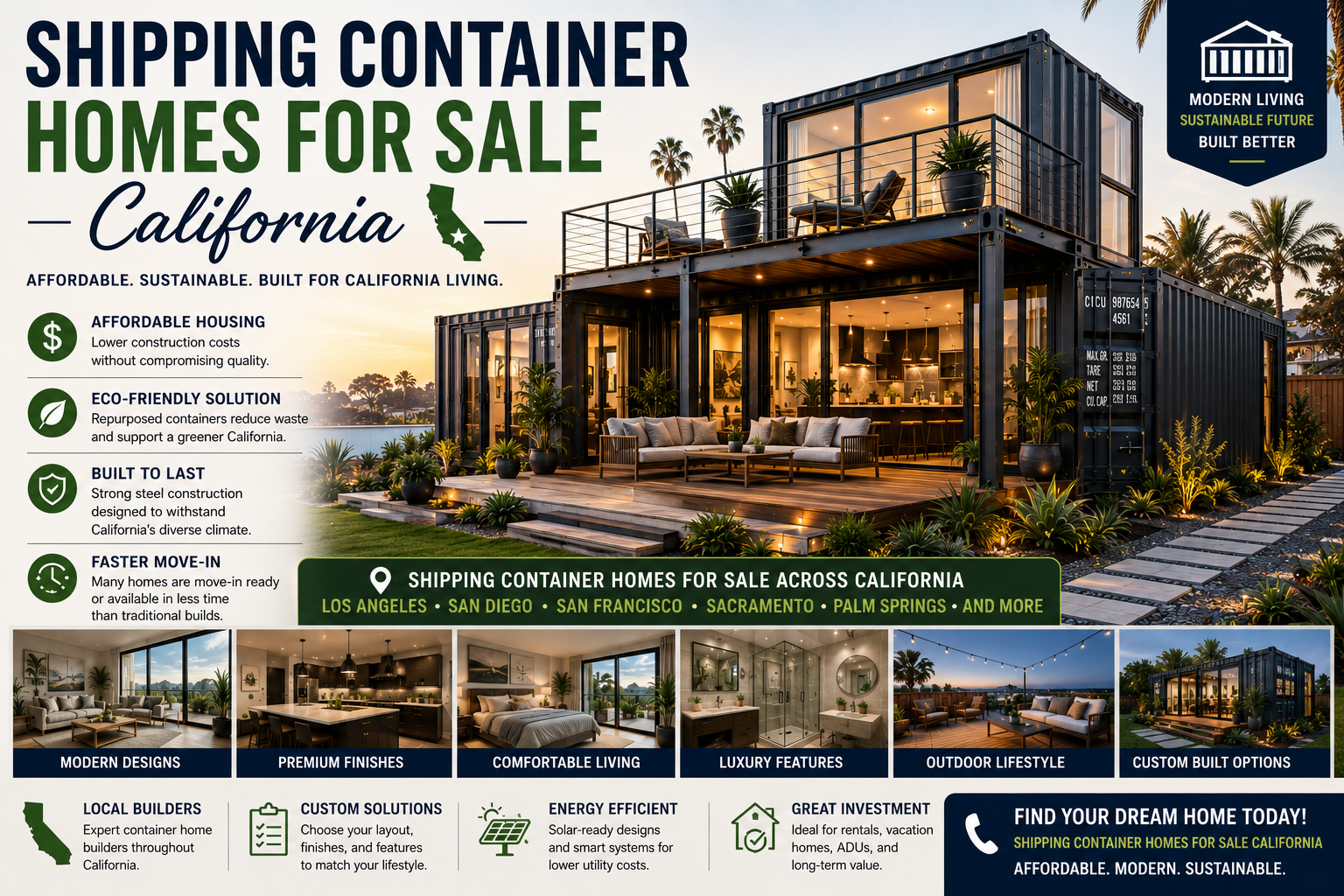 shipping container homes for sale California 1