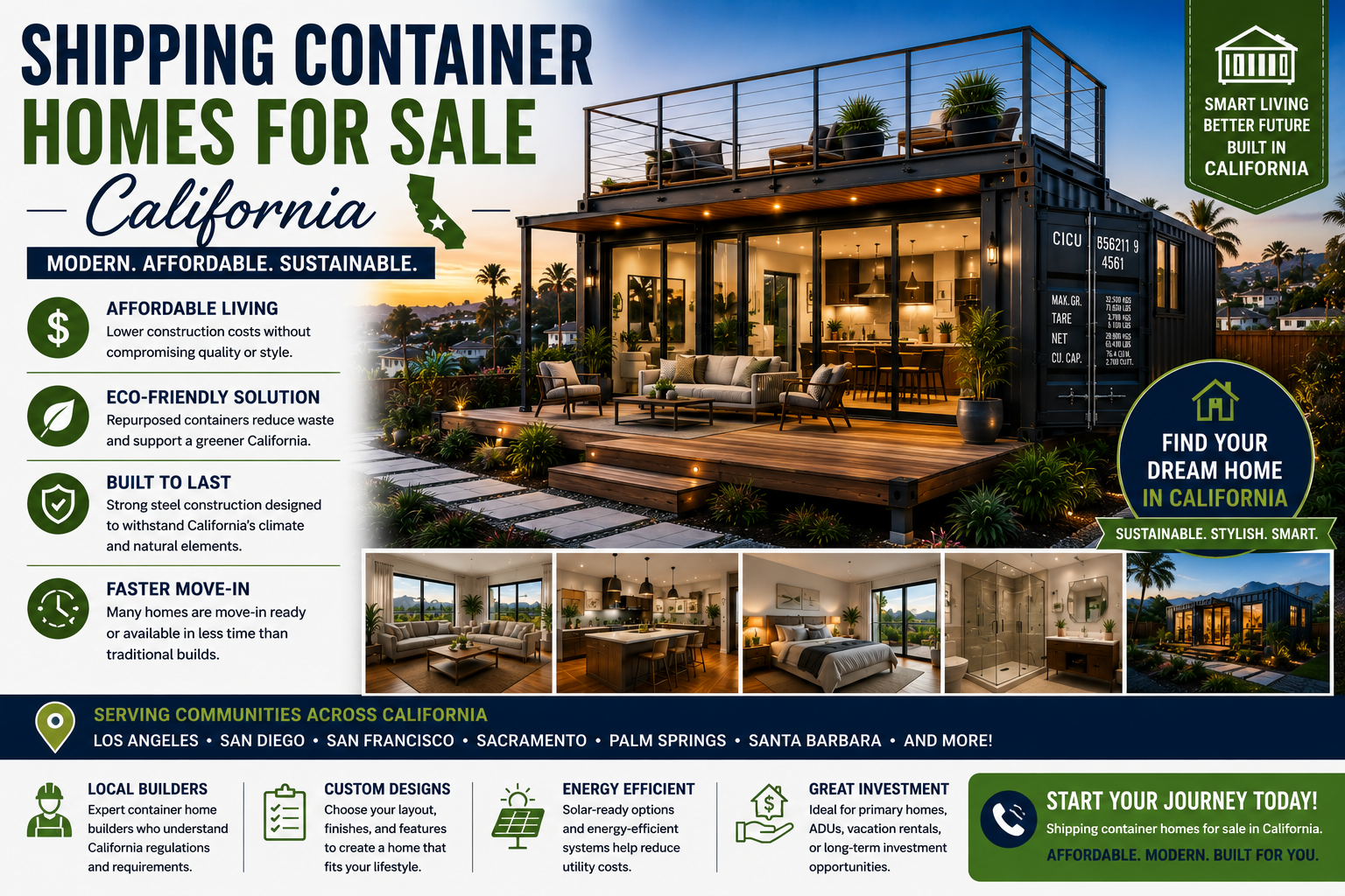 shipping container homes for sale California