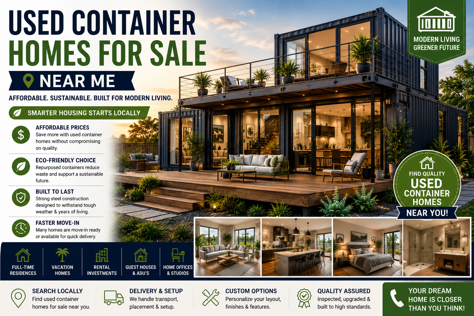 used container homes for sale near me